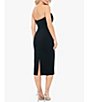 Color:Black - Image 2 - 3D Woven Knit Jersey Sheath Midi Dress