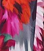 Color:Fuchsia/Blush - Image 5 - Chiffon Floral Print Cowl Halter Neck Sleeveless Dress