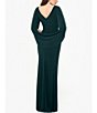Color:Forest - Image 2 - Cowl Neck Sleeveless Draped Back Mermaid Gown