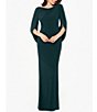 Color:Forest - Image 3 - Cowl Neck Sleeveless Draped Back Mermaid Gown