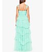 Color:Mint - Image 2 - Mesh Tiered Ruffle Sleeveless Gown