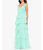 Color:Mint - Image 3 - Mesh Tiered Ruffle Sleeveless Gown