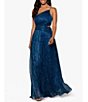 Color:Royal/Turquoise - Image 1 - One Shoulder Sleeveless Side Cut Out Gown