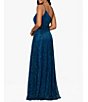Color:Royal/Turquoise - Image 2 - One Shoulder Sleeveless Side Cut Out Gown