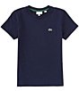 Color:Navy Blue - Image 1 - Big Boys 8-16 Short Sleeve Basic Crew T-Shirt