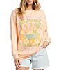 Color:Tart Peach - Image 1 - Chase The Sun Graphic Relaxed Sweatshirt