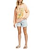 Color:Tart Peach - Image 3 - Chase The Sun Graphic Relaxed Sweatshirt