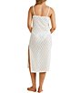 Color:Salt Crystal - Image 2 - Day Dream Crochet Midi Swim Cover-Up Dress