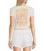 Color:Salt Crystal - Image 1 - Dream All Day Graphic Crop T-Shirt