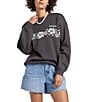 Color:Off Black - Image 1 - Forget Me Not Graphic Sweatshirt