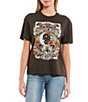 Color:Off Black - Image 1 - Midnight Blooms Graphic T-Shirt