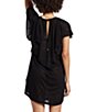 Color:Black Pebble - Image 2 - Out For Waves Flutter Sleeve Cover Up Dress