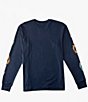 Color:Navy - Image 2 - Snaking Arches Long-Sleeve T-Shirt
