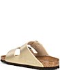 Color:Gold - Image 3 - Women's Arizona Double Banded Buckle Detail Slip-On Sandals