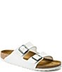 Color:White - Image 1 - Women's Arizona Double Banded Buckle Detail Slip-On Sandals