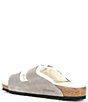 Color:Stone Coin/Natural - Image 3 - Men's Arizona Suede Shearling Sandals