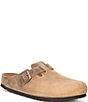 Color:Tobacco - Image 1 - Men's Boston Oiled Leather Soft Footbed Slip-On Clogs