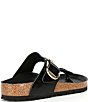Color:Black - Image 2 - Women's Gizeh Big Buckle High Shine Thong Sandals