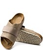 Color:Grey Taupe - Image 3 - Women's Kyoto Suede Banded Slide Sandals