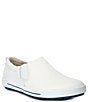Color:White - Image 1 - Women's QO400 Leather Professional Slip-On Sneakers