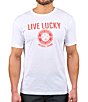 Color:White - Image 1 - Authentic Luck Short Sleeve Graphic T-Shirt
