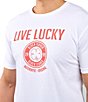 Color:White - Image 5 - Authentic Luck Short Sleeve Graphic T-Shirt