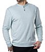 Color:Jade - Image 1 - Long Sleeve Henley Maddox Crew Neck Pullover