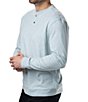 Color:Jade - Image 3 - Long Sleeve Henley Maddox Crew Neck Pullover