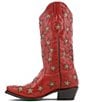 Color:Red - Image 4 - Marfa Star Stud Embellished Western Boots