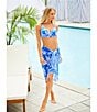 Color:Big Sur Bleu - Image 3 - A Place In The Sun Floral Print Chiffon Swim Cover-Up Pareo