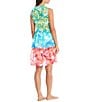 Color:Multi - Image 2 - Summer Escapes Tiered Sleeveless Swim Cover-Up Dress