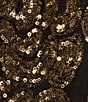 Color:Black/Gold - Image 4 - Strapless Pattern Sequin Side Slit Long Dress
