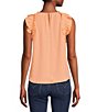 Color:Apricot - Image 2 - Ruffle Sleeve Woven Top