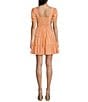 Color:Apricot - Image 2 - Short Sleeve Ruffle Tiered Fit & Flare Dress