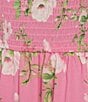 Color:Pink Multi - Image 3 - Sleeveless Smoke Floral Tiered Ruffle Midi Dress
