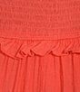 Color:Orange - Image 3 - Smocked Ruffle Strap Tiered Midi Dress
