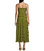 Color:Kiwi - Image 2 - Textured Tier Square Neck Dress