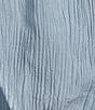 Color:Chambray - Image 4 - V-Neck Flutter Short Sleeve Peplum Top