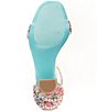 Color:Floral/Multi - Image 6 - Blue by Betsey Johnson Dani Floral Rhinestone Ankle Strap Dress Sandals