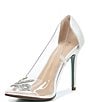Color:Silver - Image 4 - Blue by Betsey Johnson Demi Clear Glitter I Do Bridal Pumps