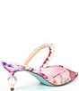Color:Floral/Multi - Image 2 - Blue by Betsey Johnson Evey Pearl Floral Print Dress Mules