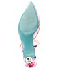 Color:Floral/Multi - Image 6 - Blue by Betsey Johnson Evey Pearl Floral Print Dress Mules