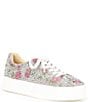 Color:Rhinestone Floral - Image 1 - Blue by Betsey Johnson Sidny Floral Rhinestone Platform Lace-Up Sneakers