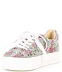 Color:Rhinestone Floral - Image 4 - Blue by Betsey Johnson Sidny Floral Rhinestone Platform Lace-Up Sneakers