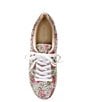 Color:Rhinestone Floral - Image 5 - Blue by Betsey Johnson Sidny Floral Rhinestone Platform Lace-Up Sneakers
