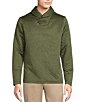 Color:Olive Heather - Image 1 - Blue Label Quilted Shawl Pullover
