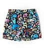 Color:Multi - Image 2 - Boardies® Little/Big Boys 2-10 Monsters Swim Shorts