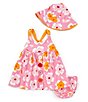 Color:Pink - Image 1 - Baby Girls Newborn-24 Months Sleeveless Floral-Printed Fit & Flare Dress