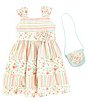 Color:Multi - Image 3 - Big Girls 7-16 Sleeveless Striped/Floral Mixed-Media Dress