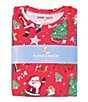 Color:Red - Image 2 - Kids 2-10 Twas The Night Before Christmas Two-Piece Pajamas & Book Set